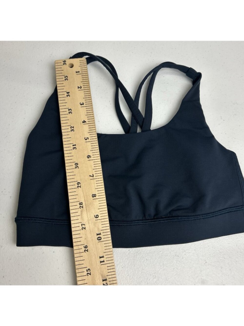 Lululemon Energy Bra Strappy Back Sports Bra Size 4 Navy Blue Gym Athletic - Picture 7 of 12